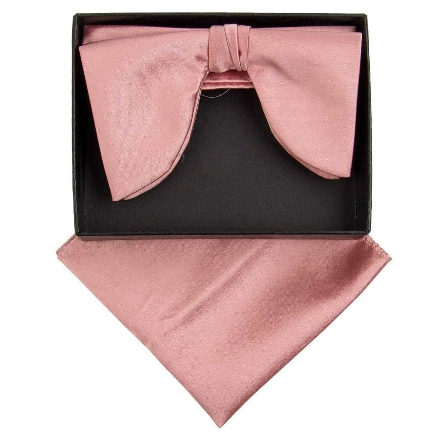 Dubal Brothers - Vittorio Farina Edwardian Bow Tie & Pocket Square by Classy Cufflinks: Black