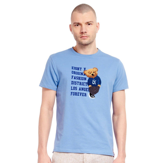 EIGHT X - Bear Origins 3D Graphic T-Shirt - Blue: BLUE / M
