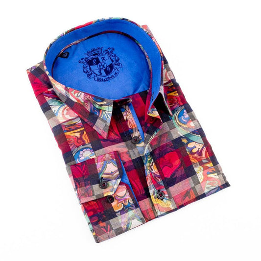 EIGHT X - DIGITAL RED PRINT SHIRT #M-503: RED / XXLARGE
