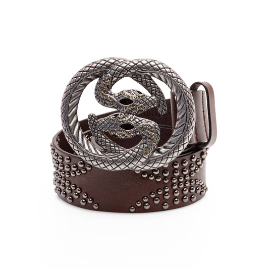 Snake Como Leather Belt