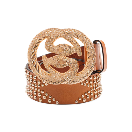 Snake Glam Leather Belt