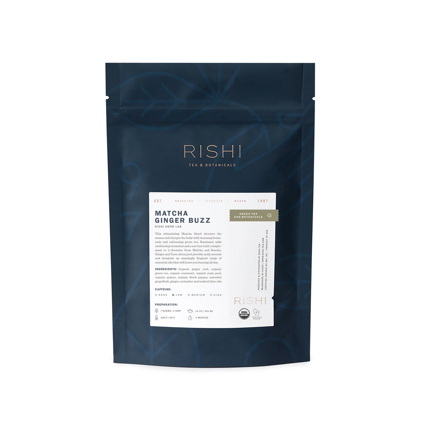 Rishi Tea & Botanicals - Matcha Ginger Buzz Organic Loose Green Tea Blend