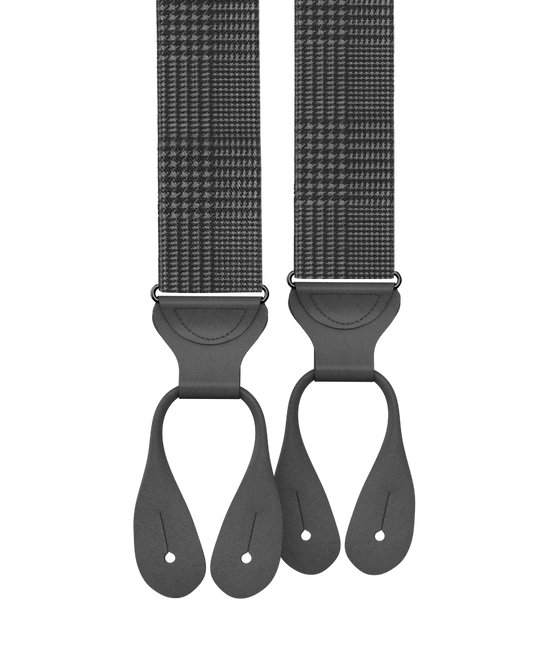 KK & Jay Supply Co. - Limited Edition<br>Glen Check Black Suspenders