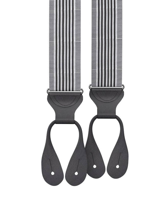 KK & Jay Supply Co. - Kingsbridge Black Stripe Suspenders