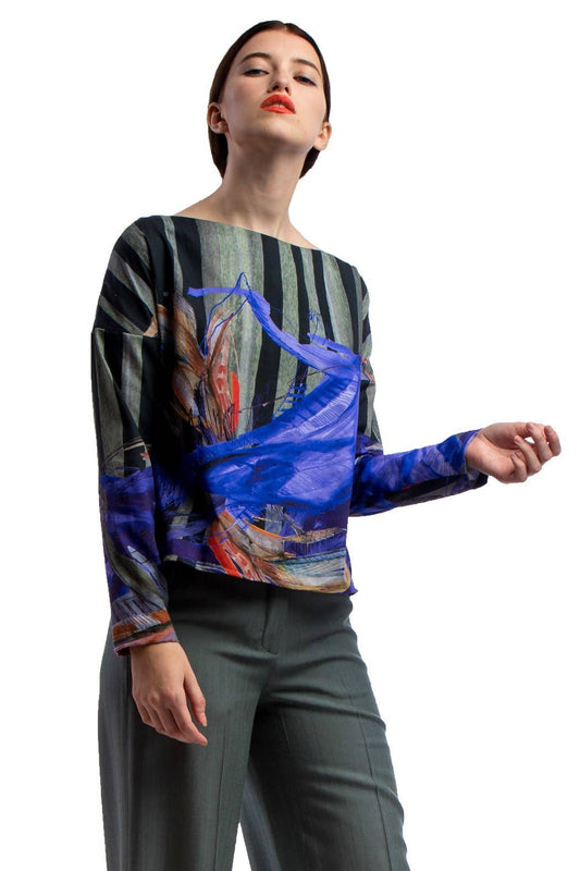 Longsleeve Shirt Printed Dark