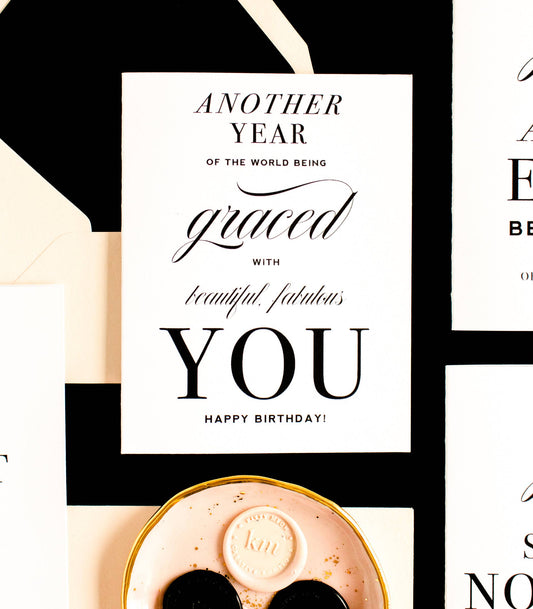 Another Year Graced, Inspirational Sentimental Birthday Card