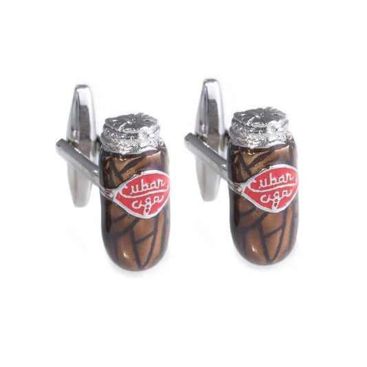 BeyBerk International - Rhodium Plated Cigar Cufflinks