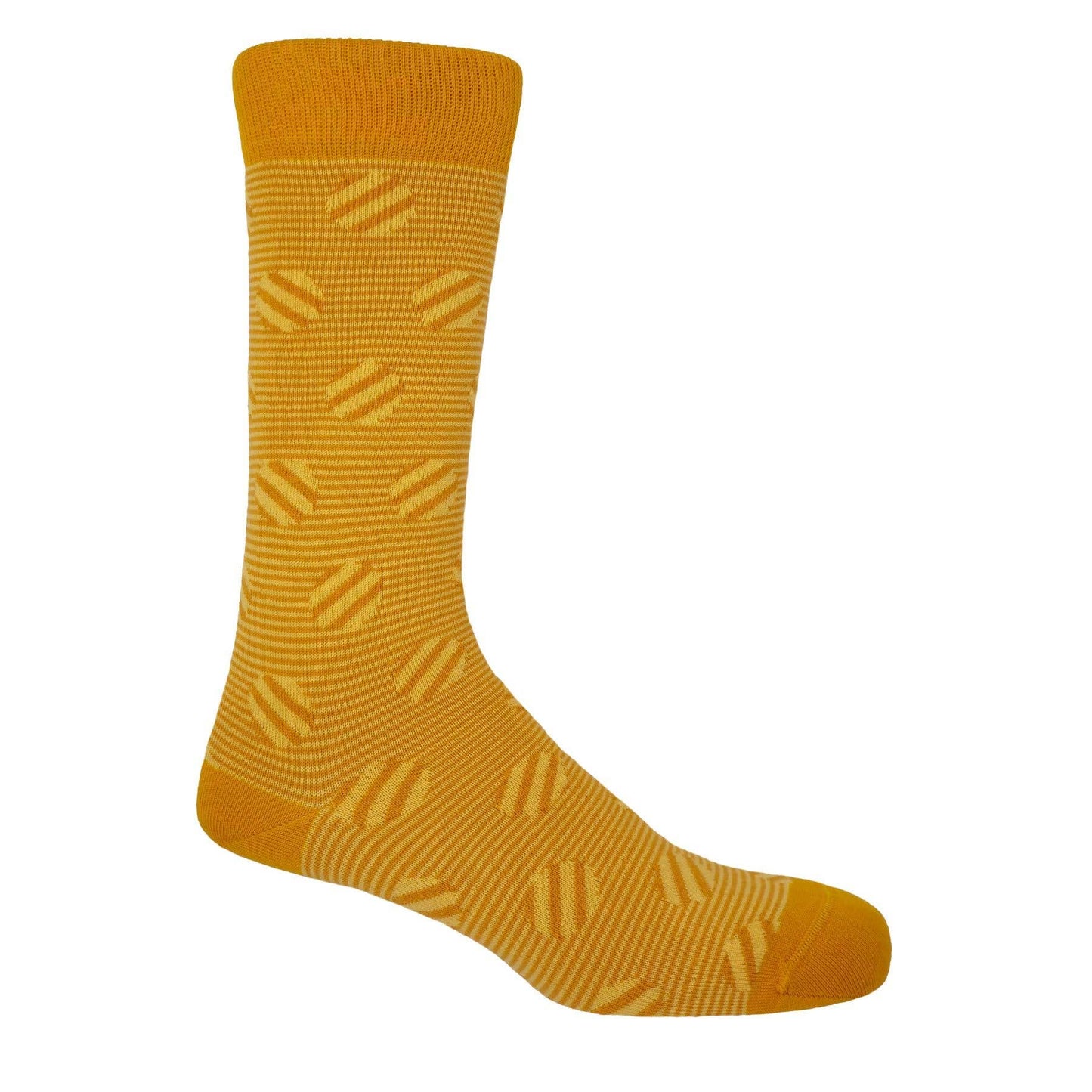 Peper Harow - Polka Stripe Men's Socks - Butterscotch