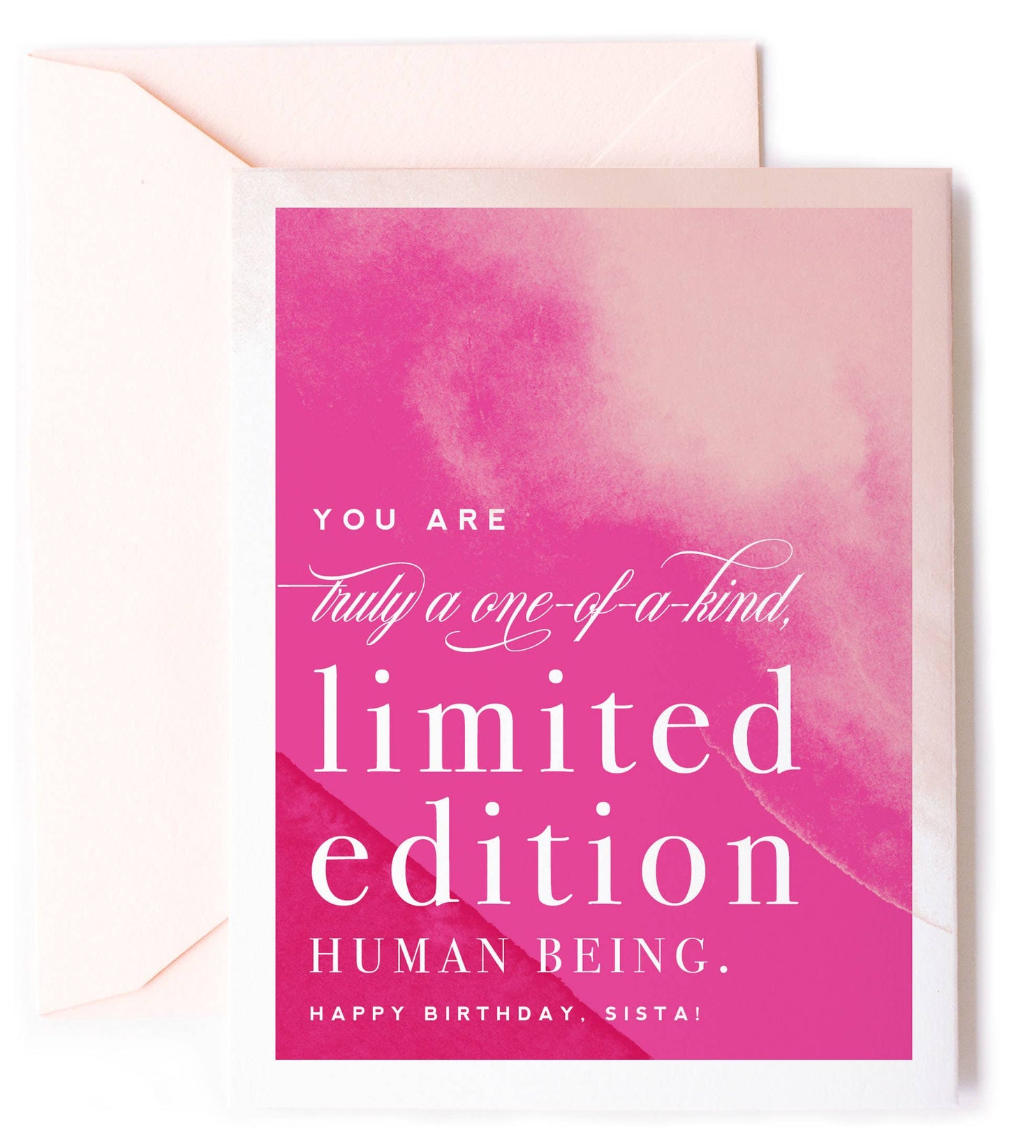 Limited Edition Birthday Card - Hot Pink Watercolor