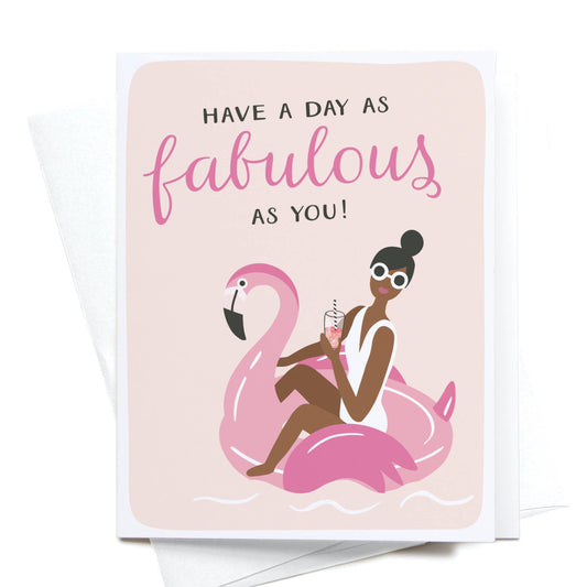 Fabulous Flamingo Floatie Greeting Card