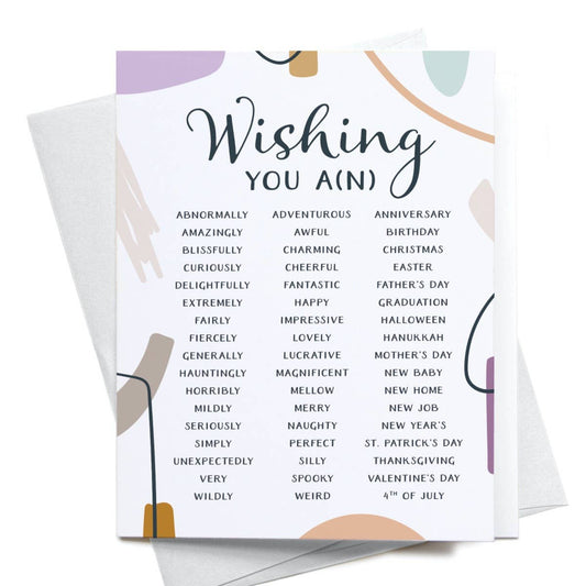 Wishing You A(n) Greeting Card