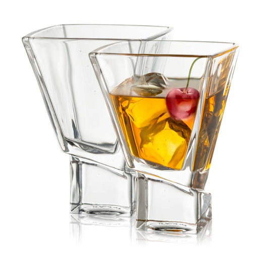 Carre Square Heavy Base Martini Glasses, Set of 2