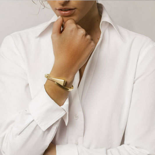 CXC Womens 18K Gold Plated Nail bracelet