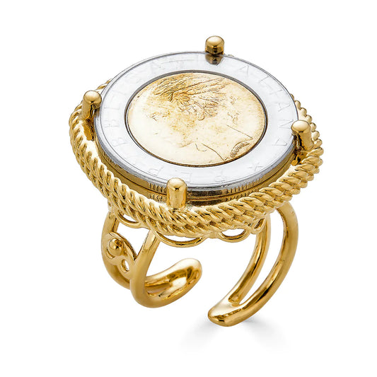 Christina Sabatini Italian Lira Coin Ring