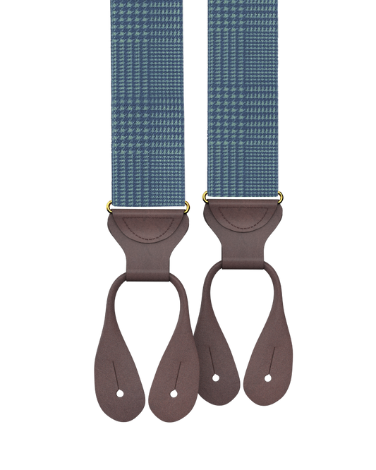 KK & Jay Supply Co. - Limited Edition<br>Glen Check Navy Suspenders