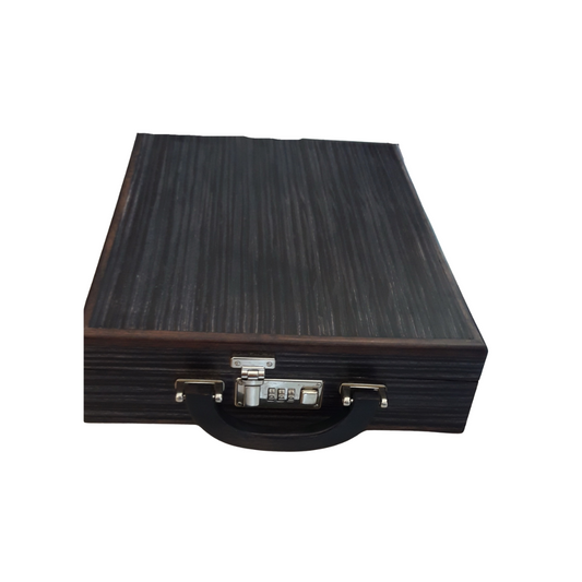 Wooden Crossbody Briefcase