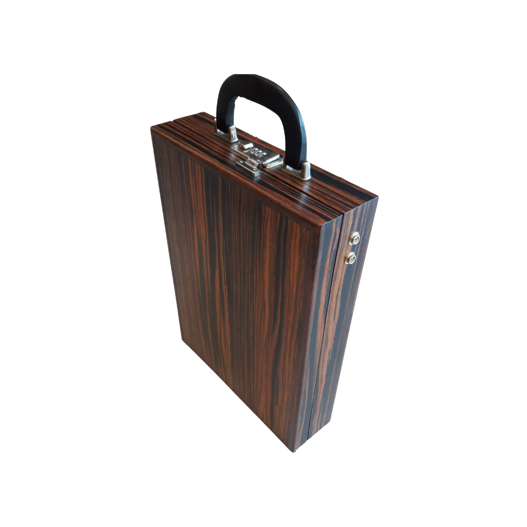 Wooden Crossbody Briefcase