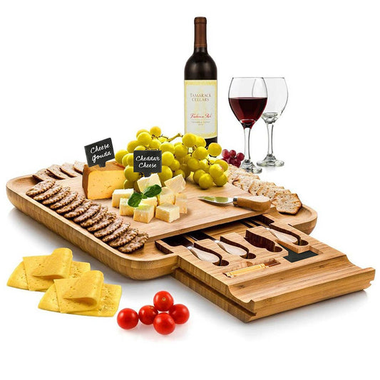 Natural Bamboo Cheese & Charcuterie Buffet Cutting Board