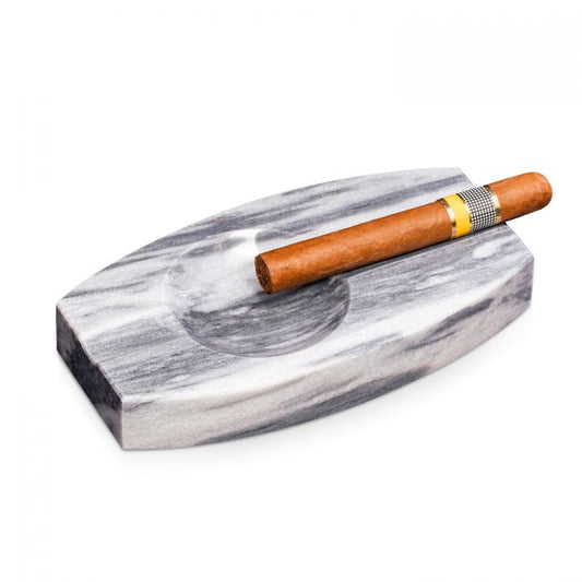 Cigar ashtray in Carrera gray marble