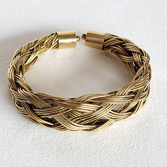 Bisjoux - Brass braided collar woven necklace cuff armlet options
