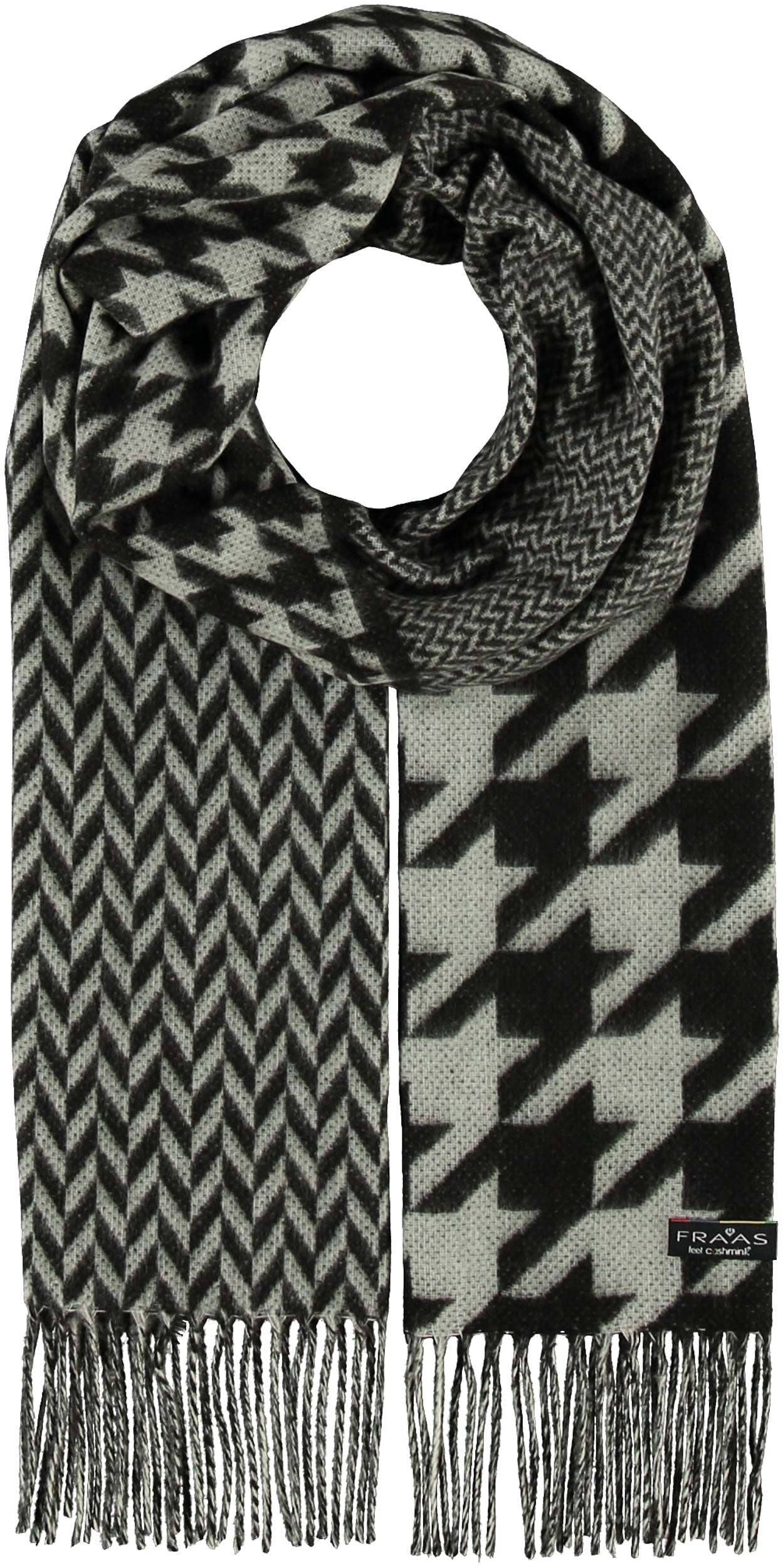 FRAAS - The Scarf Company - Patchwork Houndstooth Woven Cashmink® Scarf