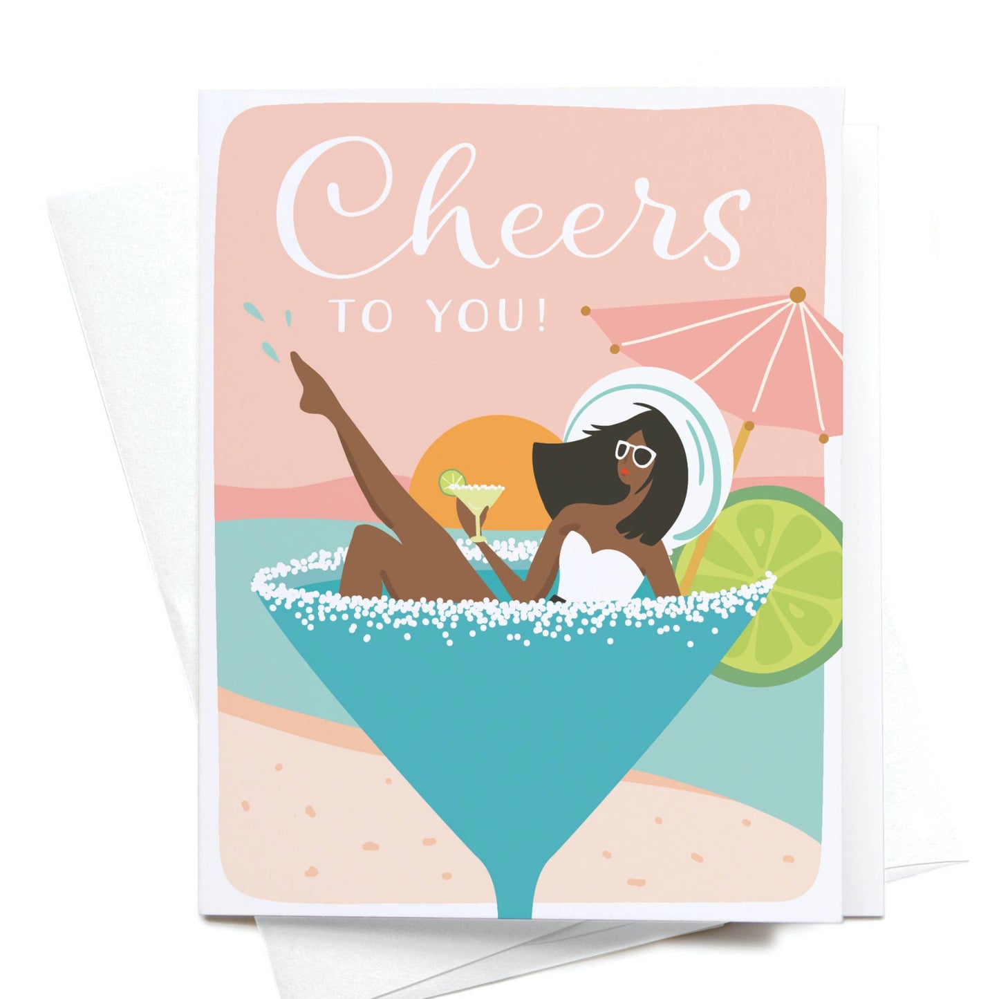 Cheers To You Martini Girl Greeting Card