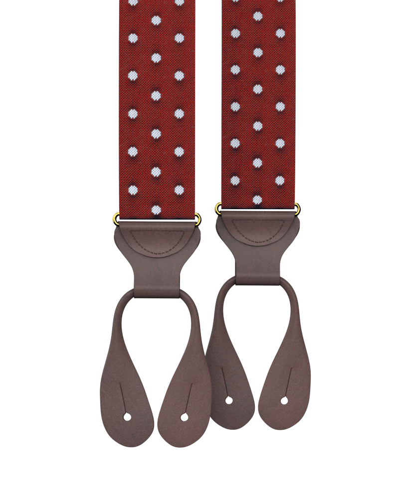 KK & Jay Supply Co. - Tibbett Spot Red Suspenders