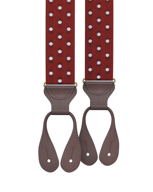 KK & Jay Supply Co. - Tibbett Spot Red Suspenders