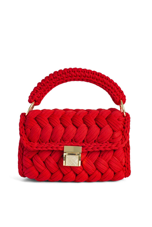 Red Braided Handbag