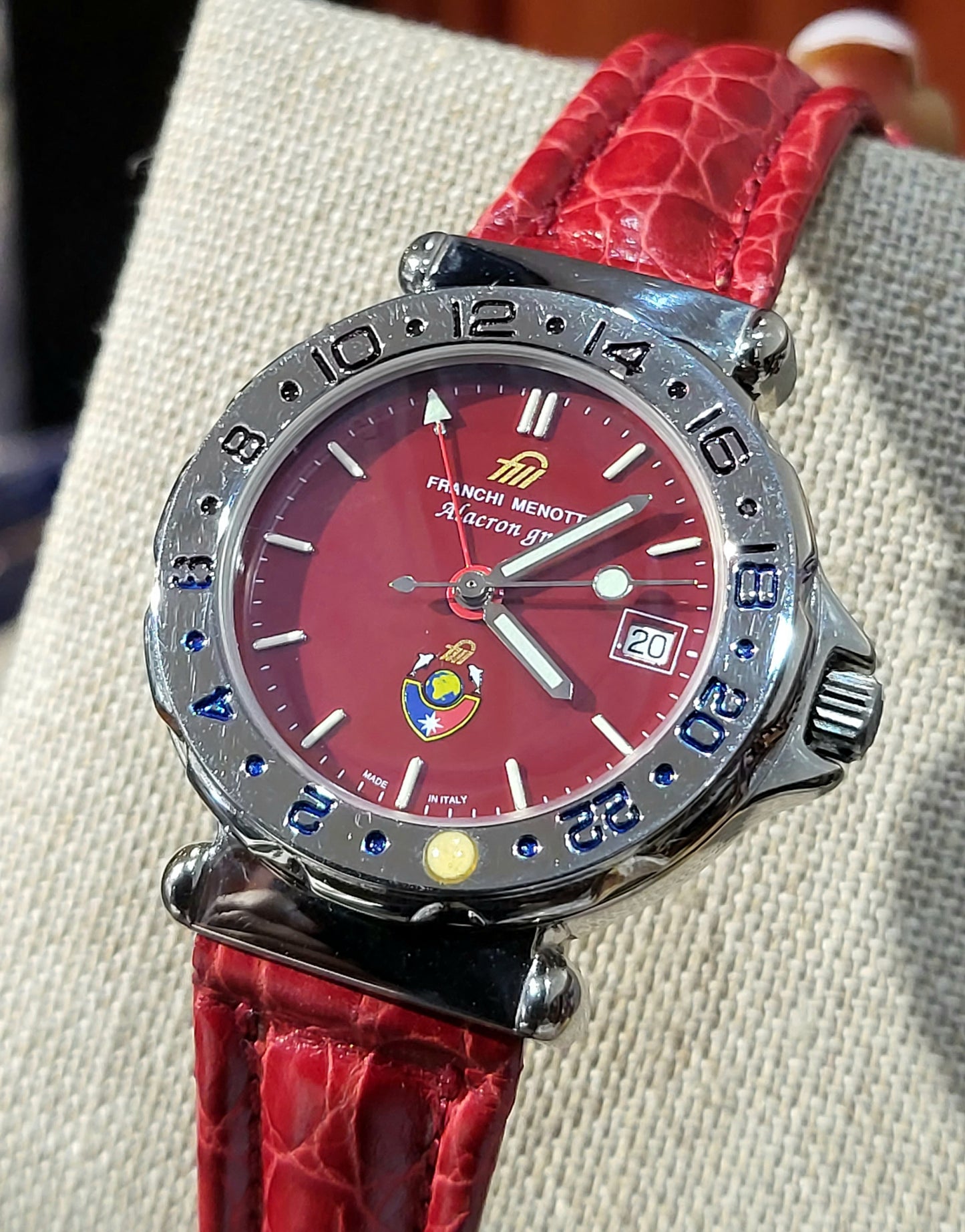 Franchi Menotti Italian Red Chronograph Watch