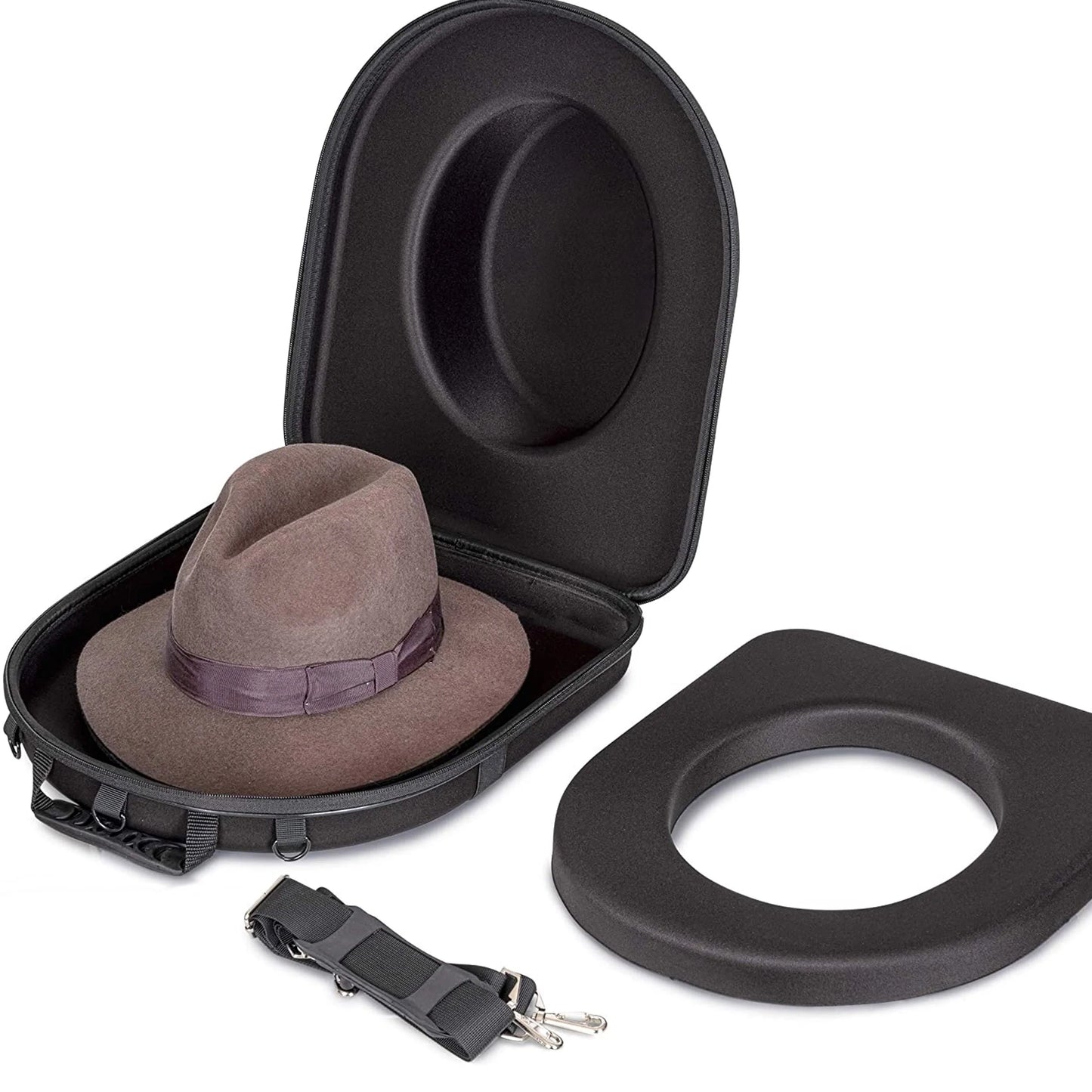 Travel hat Case Black Backpack